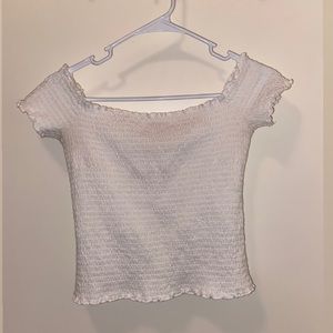 Ribbed off the shoulder hollister shirt